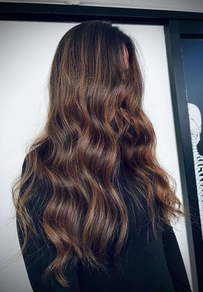 After: cool beige blend with soft waves