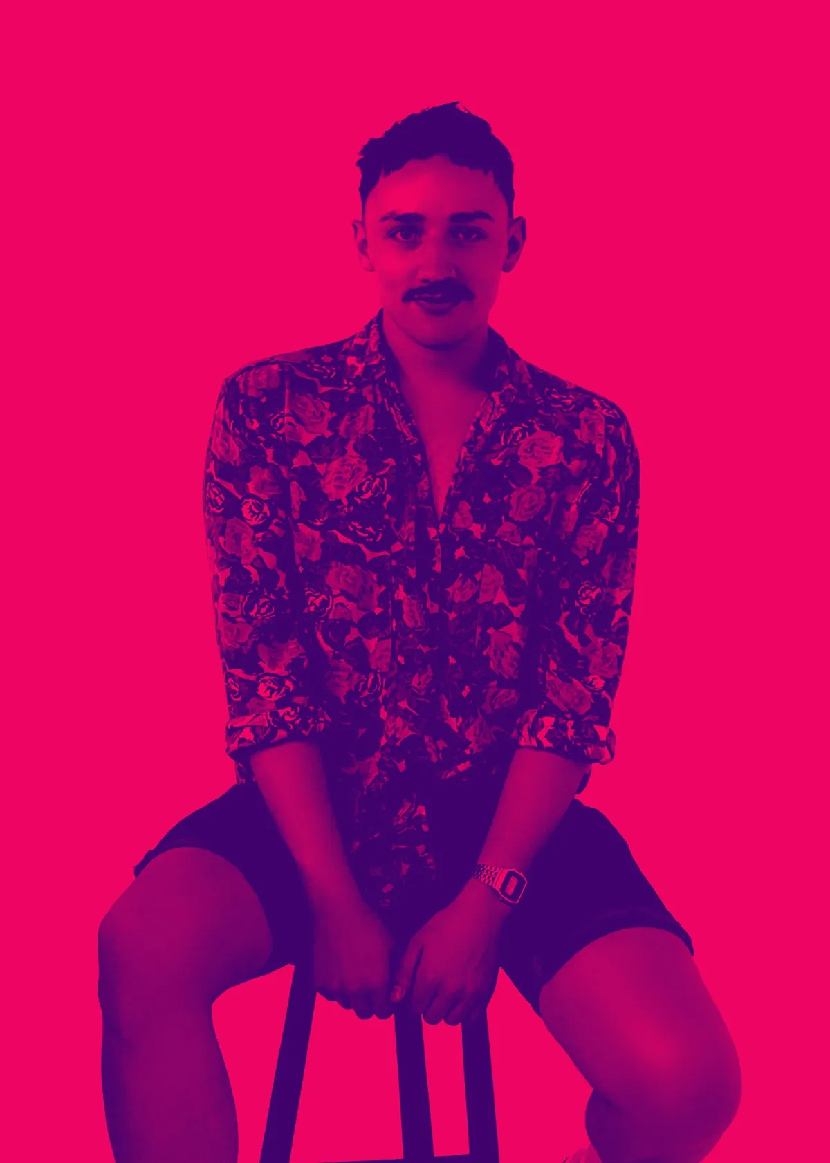 Lourens portrait in brand pink