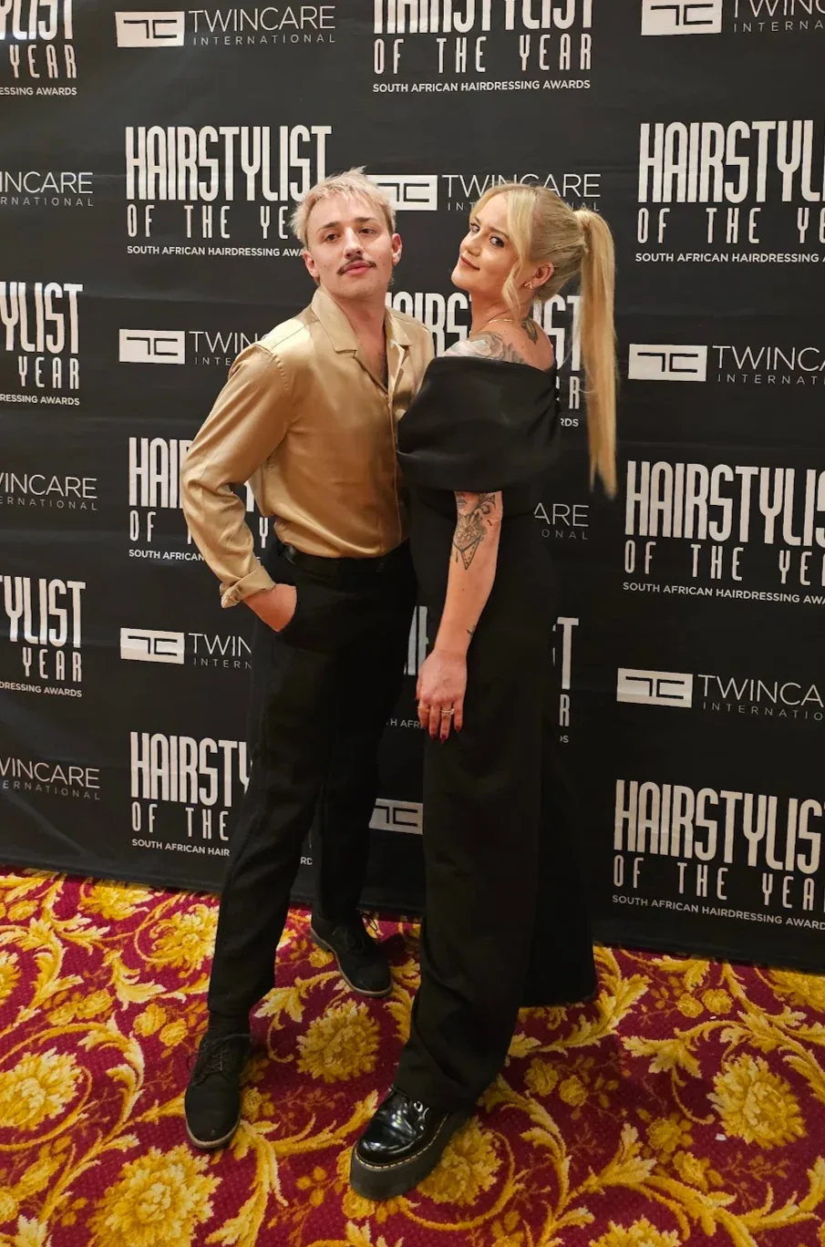 Lourens van Dyk with Tammy Berman at the Hairstylist of the Year Awards